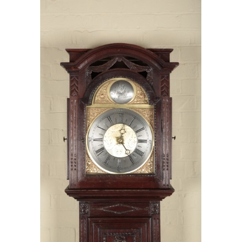 238 - A FLEMISH OAK LONGCASE CLOCK BY J. G. JOOSTEN, RECKHEIM

the lantern clock type movement striking on... 