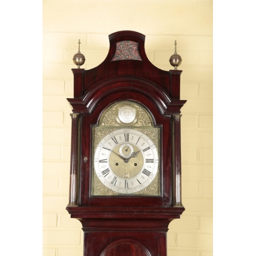 317 - A GEORGE III MAHOGANY LONGCASE CLOCK BY JAMES TAYLOR, LONDON

the eight day five pillar movement str... 