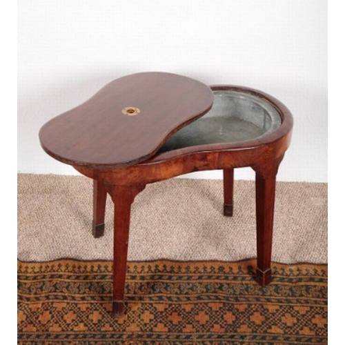 496 - A MAHOGANY BIDET

early 19th century, with a lifting zinc liner, on tapered square legs, 47cm high x... 