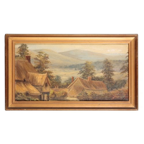 535 - ENGLISH SCHOOL, 19TH/20TH CENTURY A pair of rural landscape views

circa 1890/1910, one depicting co... 