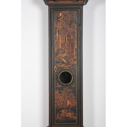 626 - A CHINOISERIE LACQUERED EIGHT DAY LONGCASE CLOCK

by Thomas Cattell London, circa 1700, the silver a... 