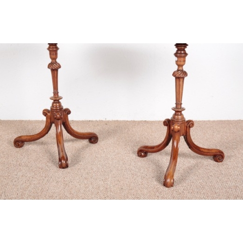 644 - A PAIR OF MAHOGANY OCCASIONAL TABLES

late 19th century, with  pie-crust borders and fluted central ... 