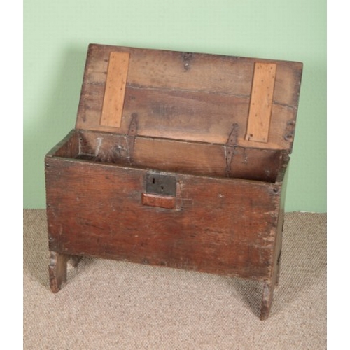 682 - AN ENGLISH OAK COFFER

early 17th century, the hinged lid opening to a vacant interior, chip-carved ... 