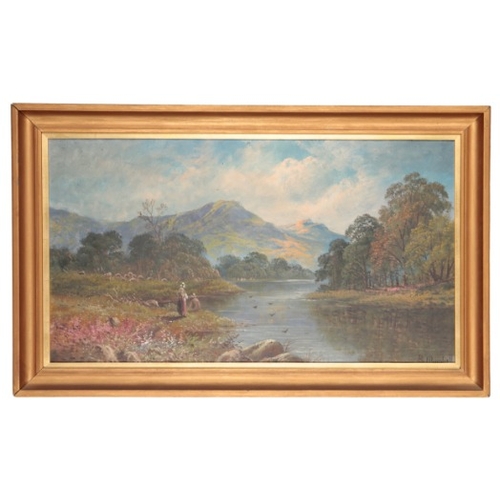 694 - R. MARSHALL (19th/20th century) A pair of river landscapes

each with figures to the foregrounds and... 