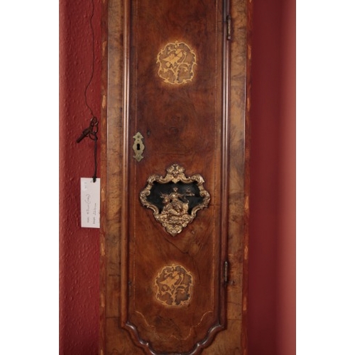 70 - A DUTCH WALNUT AND MARQUETRY LONGCASE CLOCK BY JOHANNES WITKAMP OF AMSTERDAM

late 18th century, wit... 