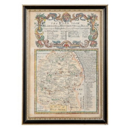 747 - A MAP OF SOMERSETSHIRE

by Robert K Dawson, Leut. R. E, framed and glazed, 28cm x 35cm; together wit... 