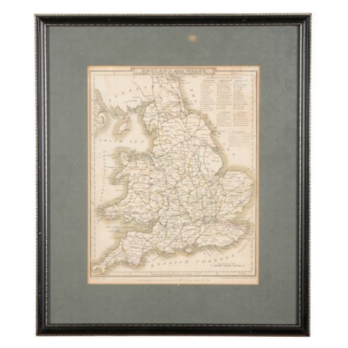 747 - A MAP OF SOMERSETSHIRE

by Robert K Dawson, Leut. R. E, framed and glazed, 28cm x 35cm; together wit... 