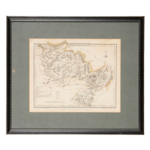 747 - A MAP OF SOMERSETSHIRE

by Robert K Dawson, Leut. R. E, framed and glazed, 28cm x 35cm; together wit... 