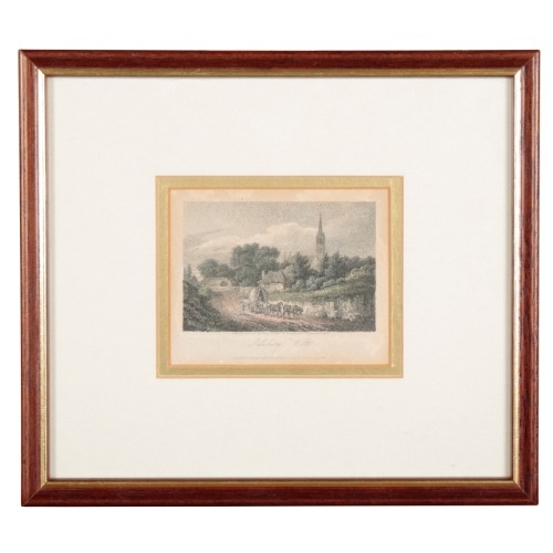 760 - A COLOUR PRINT OF A FARMYARD SCENE

by John Nash dated 1938, framed and glazed, 38cm x 54cm; with a ... 