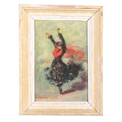 769 - GEORGES REGNAULT (1898-1979) A study of a flamenco dancer

signed lower left, oil on board, 11cm x 1... 