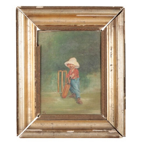 798 - AFTER EDWARD PATRICK KINSELLA (1874-1936) 'The Hope of His Side'

a young boy playing cricket, monog... 