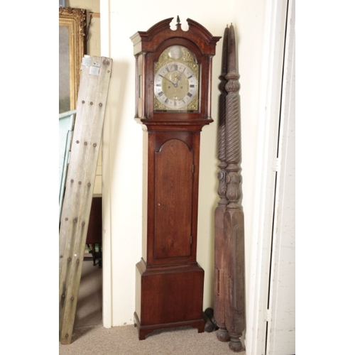 802 - AN OAK LONGCASE CLOCK BY WILLIAM TARRY OF NEWPORT

late 18th/early 19th century, the 29cm arched bra... 