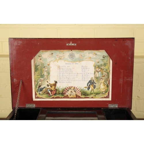 81 - A SWISS MUSIC BOX BY BARNET HENRY ABRAHAMS (B. H. A), STE. CROIX

19th century, playing ten airs, in... 