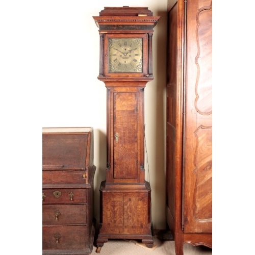 815 - AN OAK AND MAHOGANY BANDED LONGCASE CLOCK BY JOHNATHAN ALLEN OF MACCLESFIELD

late 18th/early 19th c... 