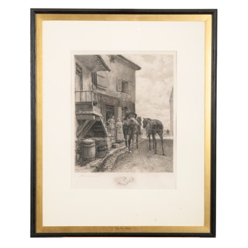 870 - ANDREW FAIRBAIRN AFFLECK (1874/75-1935/36) 'Doorway, Chartres Cathedral'

signed in pencil to the ma... 