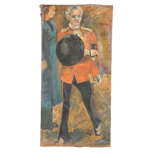 937 - GORDON R. BREMBLE (20th century) An officer in dress uniform

the sitter depicted full-length standi... 