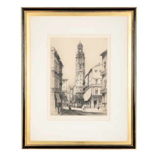 712 - ANDREW FAIRBAIRN AFFLECK (1874/75-1935/36) 'Towers of Calais'

signed in pencil to the margin, etchi... 