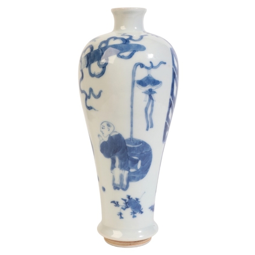 241 - A CHINESE BLUE AND WHITE MEIPING VASE

bearing a six character Guangxu mark to the base, the body de... 