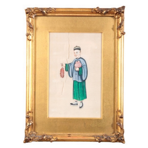 520 - CHINESE SCHOOL, LATE 19TH/EARLY 20TH CENTURY A set of seven pith paintings

all depicting portraits ... 