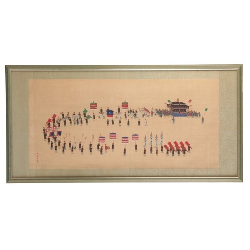 522 - ZHOU PEI CHUN (1880-190) A wedding and a funeral procession

both signed lower left, ink and waterco... 