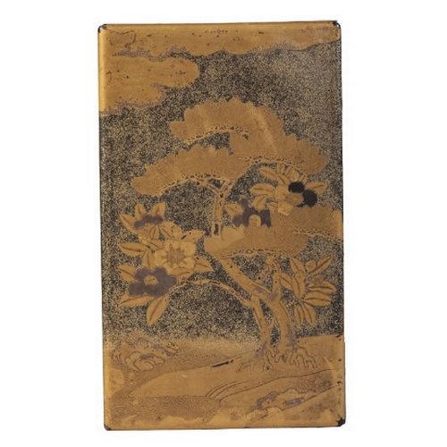 580 - A JAPANESE LACQUER BOX

Meiji, of rectangular form decorated with scrolling leafy tendrils and styli... 