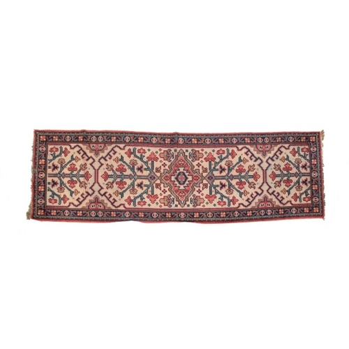 46 - A PAIR OF USHAK RUNNERS

circa 1930, woven in colours with Tree of Life repeat on cream grounds, wit... 