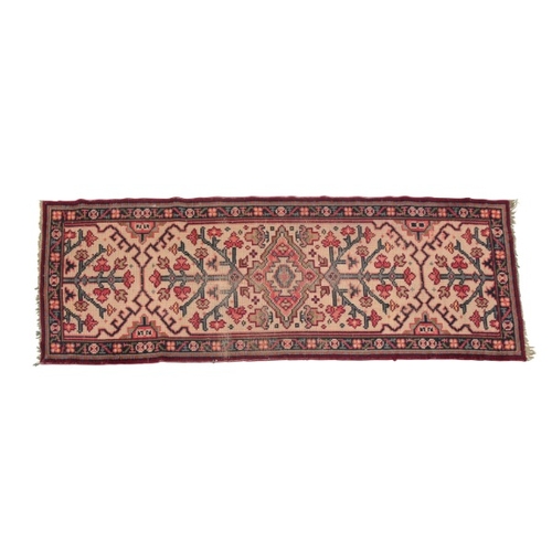 46 - A PAIR OF USHAK RUNNERS

circa 1930, woven in colours with Tree of Life repeat on cream grounds, wit... 