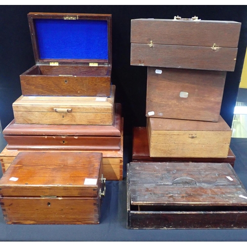 112 - A COLLECTION OF WOODEN BOXES

various styles, sizes and dates