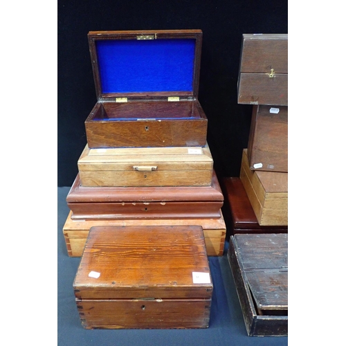 112 - A COLLECTION OF WOODEN BOXES

various styles, sizes and dates