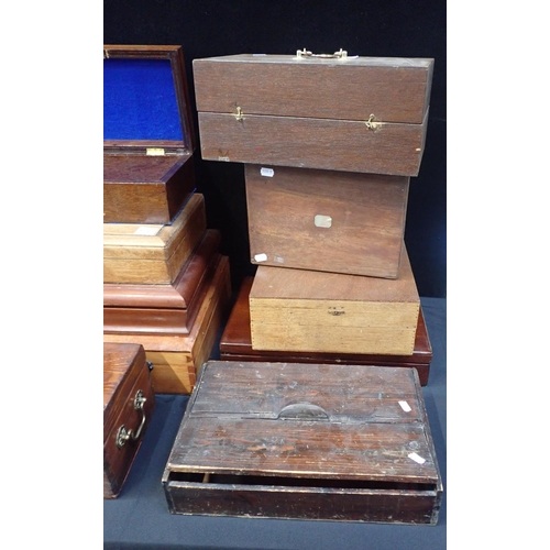 112 - A COLLECTION OF WOODEN BOXES

various styles, sizes and dates