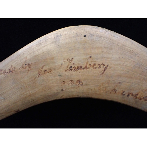 119 - THREE AUSTRALIAN ABORIGINAL BOOMERANGS

two inscribed 'Muddie Duddie Tribe, Murray River' (3)