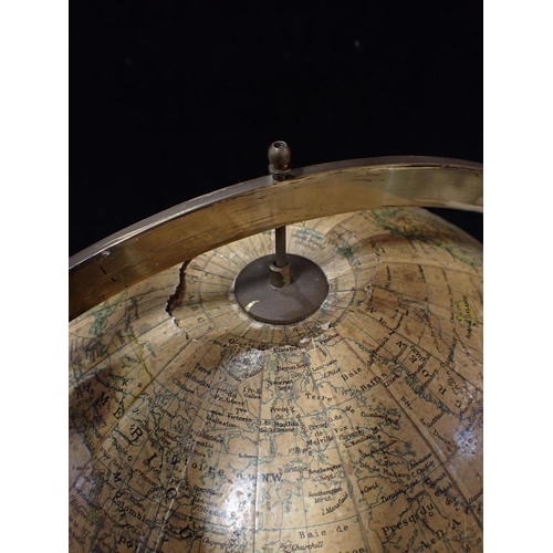 128 - A GLOBE TERRESTRE BY ANTONIO VALLARDI, MILANO

mid-20th century, Italian, revolves within brass crad... 