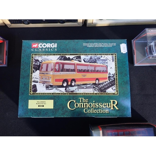 180 - A COLLECTION OF CORGI DIE CAST BUSES AND COACHES

various eras, styles and operators, including Clas... 