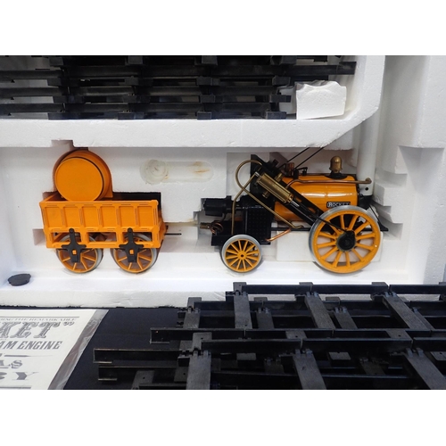 194 - HORNBY G100 STEPHENSON'S ROCKET

real steam, 3.5 inch gauge, in box, with extra track