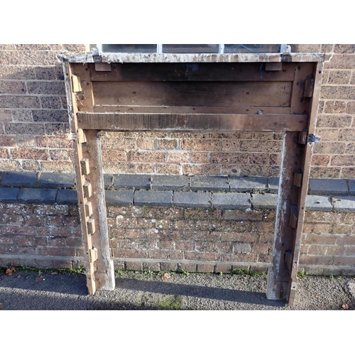 2 - AN EARLY 20TH CENTURY CREAM PAINTED WOODEN FIRE SURROUND

of 18th Century style, 134cm high x 125cm ... 