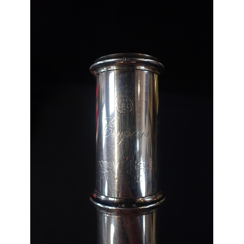 209 - A SILVER-PLATED 'EMPEROR E' FLUTE BY BOOSEY & HAWKES

supplied by Yardley's (case a/f)