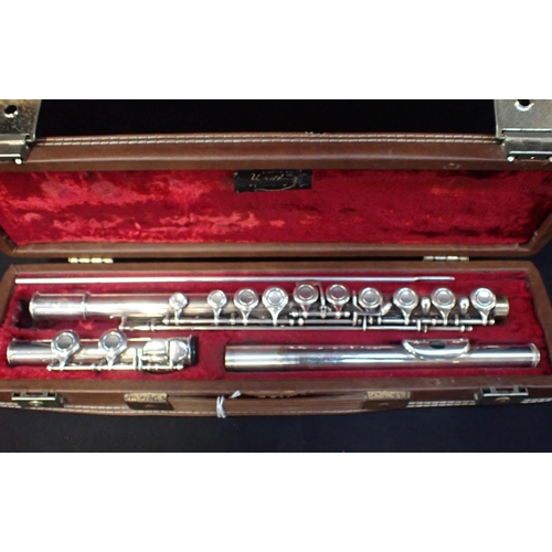 209 - A SILVER-PLATED 'EMPEROR E' FLUTE BY BOOSEY & HAWKES

supplied by Yardley's (case a/f)