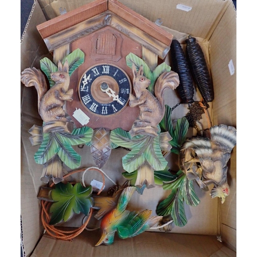 218 - A CUCKOO CLOCK

(needing some work; pendulum missing, hour hand broken)