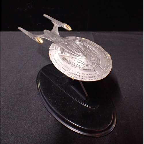 246 - STAR TREK PEWTER MODEL OF THE ENTERPRISE

with stand