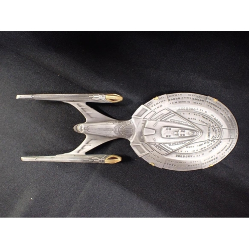 246 - STAR TREK PEWTER MODEL OF THE ENTERPRISE

with stand