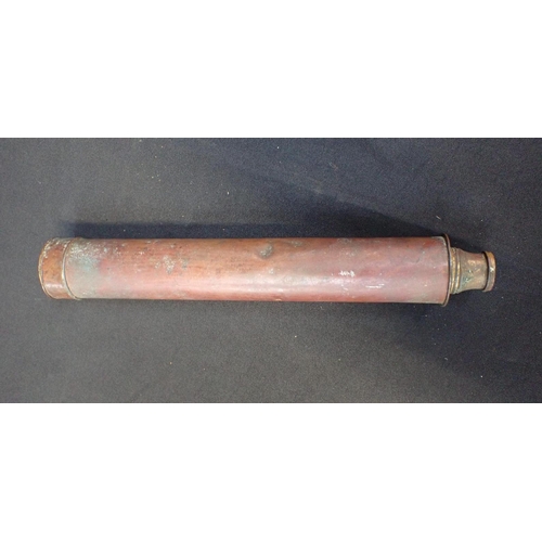 255 - A 19TH CENTURY TELESCOPE

unmarked, lacking leather cover