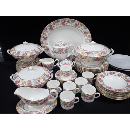 35 - A ROYAL WORCESTER 'CHINESE GARDEN' PART DINNER SERVICE

seven settings, with coffee pot, three cover... 