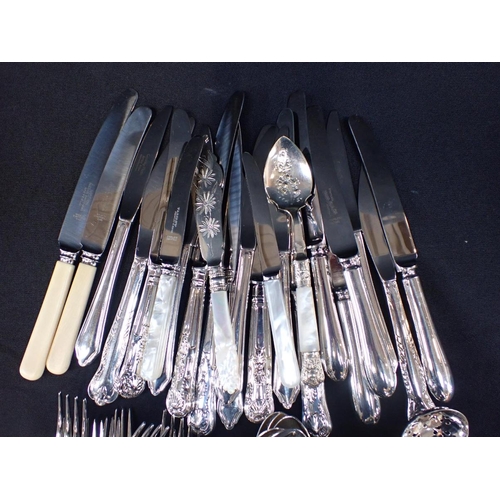 365 - A QUANTITY OF SILVER PLATED FLATWARE