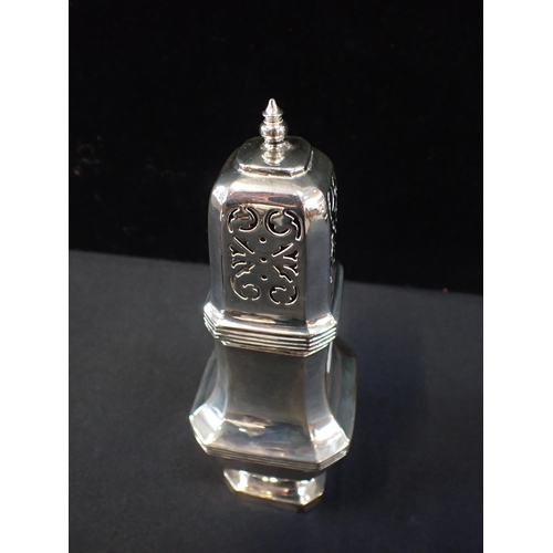 394 - 20TH CENTURY IRISH SILVER CASTER