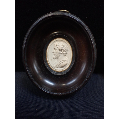 453 - FIVE CAST CLASSICAL INTAGLIOS IN LATER FRAMES

18th/early 19th century