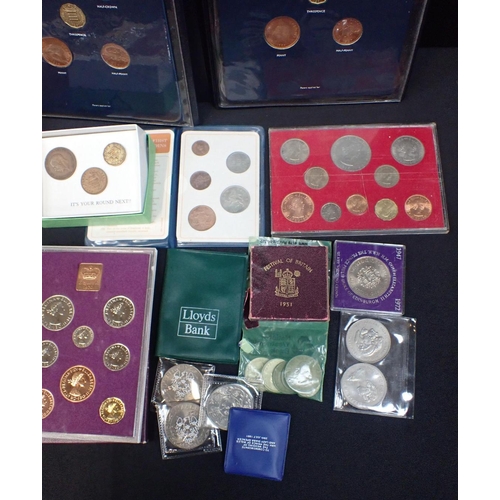 477 - A QUANTITY OF MIXED BRITISH COINAGE

including pennies, shillings, threepences and various crowns (a... 