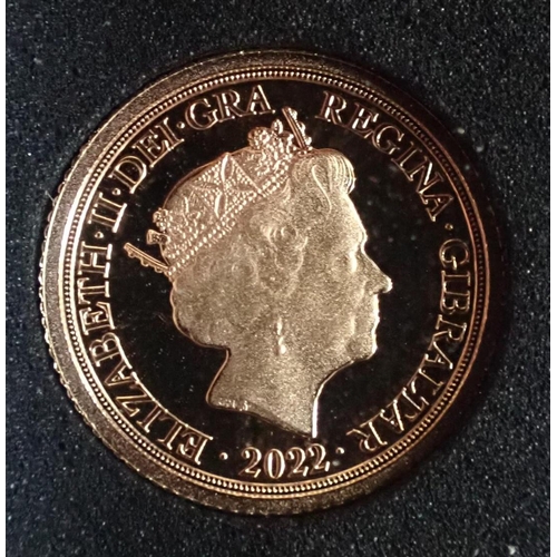 486 - AN ELIZABETH II 2022 'LUCREZIA DELFINI' FIFTH OF A SOVEREIGN

c.16.5 grams in sealed capsule, cased