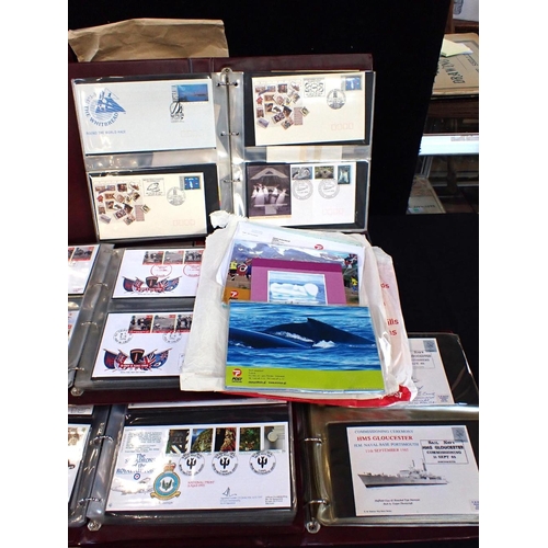 503 - FIVE ALBUMS OF ROYAL MAIL FIRST DAY COVERS

one album of Royal Mail Presentation packs and a quantit... 