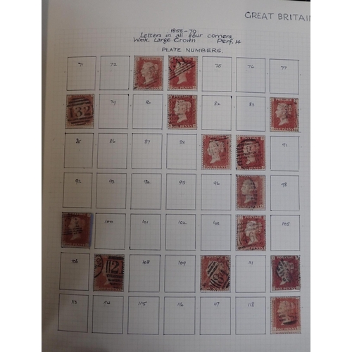 506 - AN ALBUM OF VICTORIAN AND LATER STAMPS

including a penny black, numerous reds and others, all caref... 