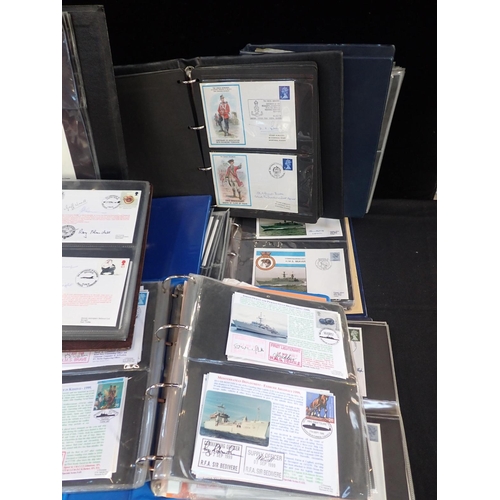 508 - AN ALBUM OF SIGNED MILITARY FIRST DAY COVERS

and a quantity military related albums of first day co... 